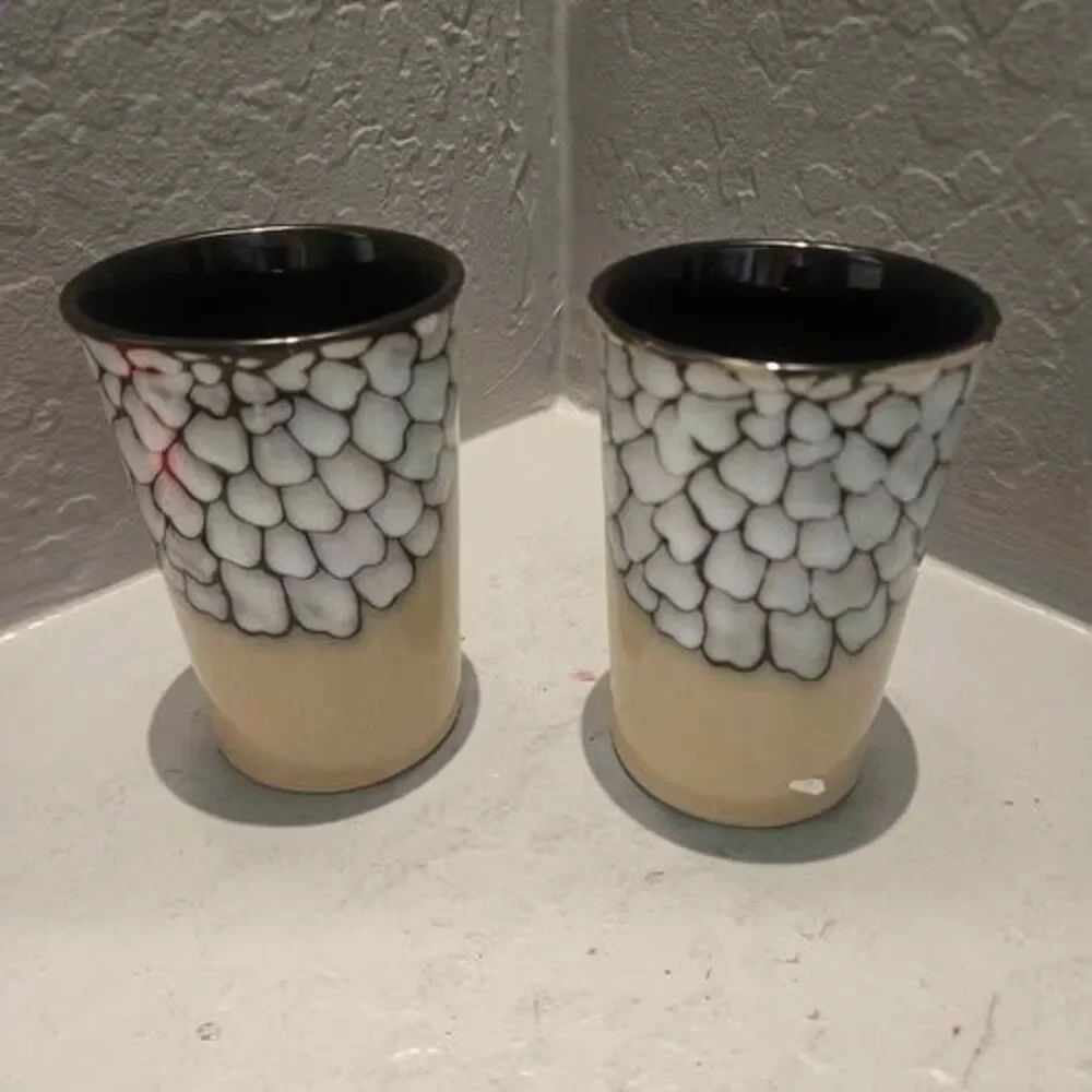 Set of 2 Ceramic Tabletops Gallery Zinnia Stoneware Mugs
